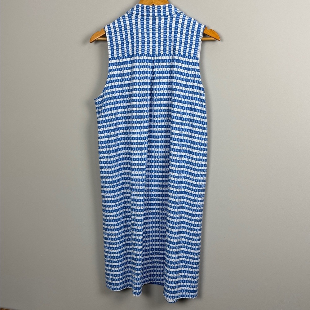 J. McLaughlin Negin Blue Button Up Shirt Dress. Size XL. - Picture 8 of 10